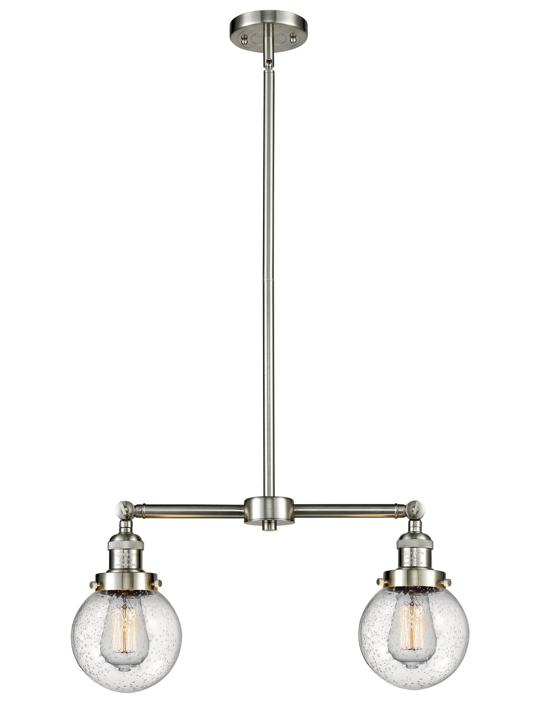 Innovations Franklin Restoration 209-SN-G204-6-LED Pendant Light - Brushed Satin Nickel