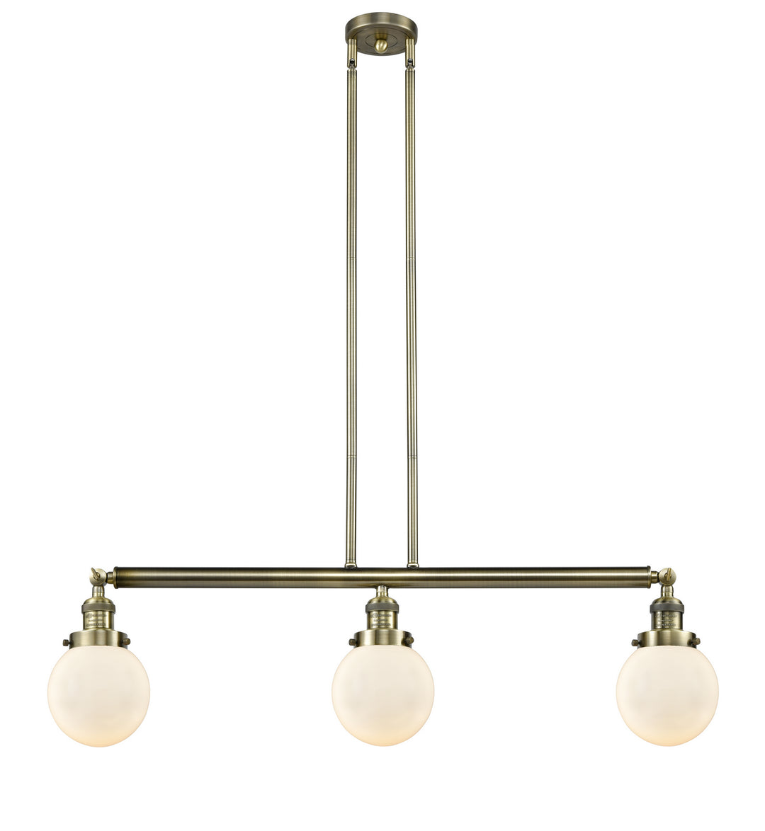 Innovations Franklin Restoration 213-AB-G201-6 Pendant Light - Antique Brass