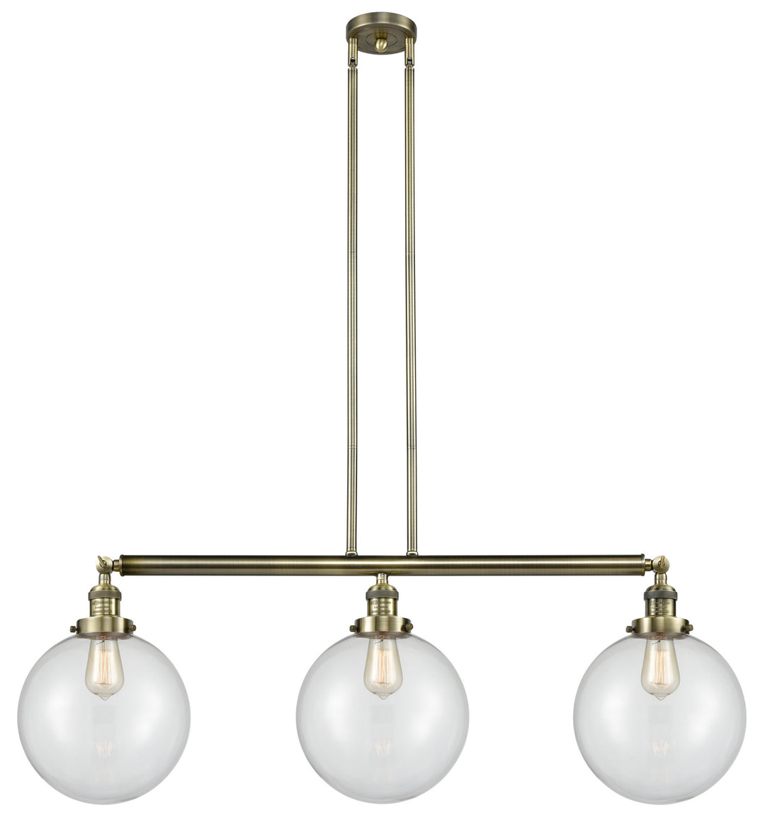 Innovations Franklin Restoration 213-AB-G202-10 Pendant Light - Antique Brass