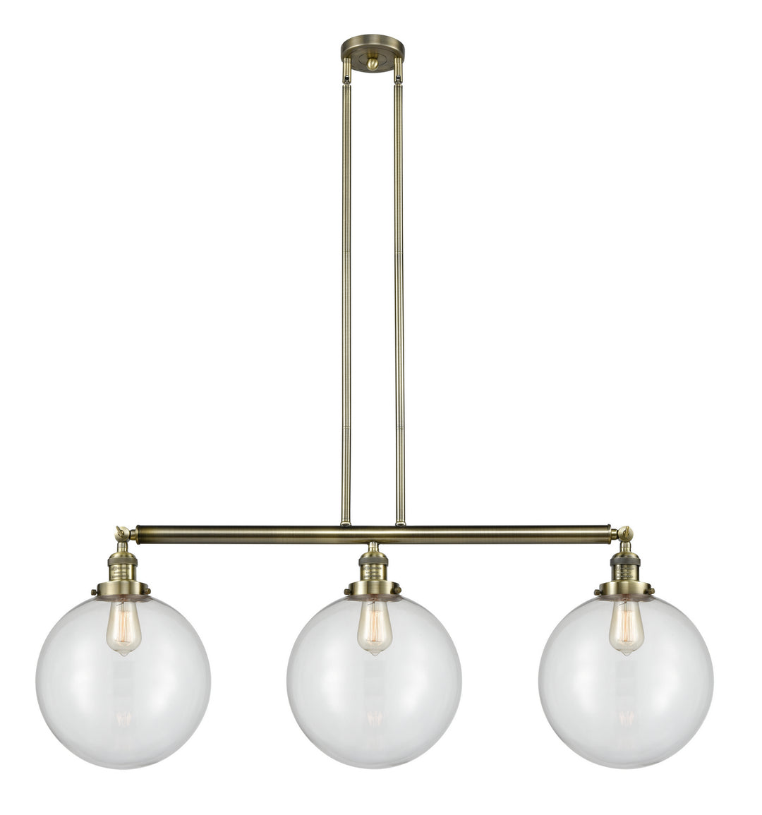 Innovations Franklin Restoration 213-AB-G202-12 Pendant Light - Antique Brass