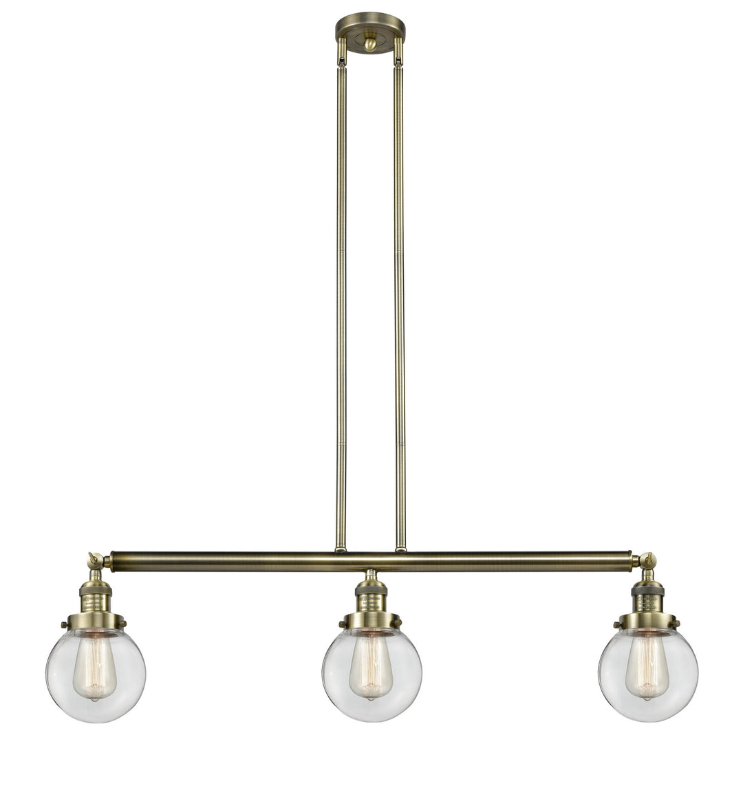 Innovations Franklin Restoration 213-AB-G202-6-LED Pendant Light - Antique Brass