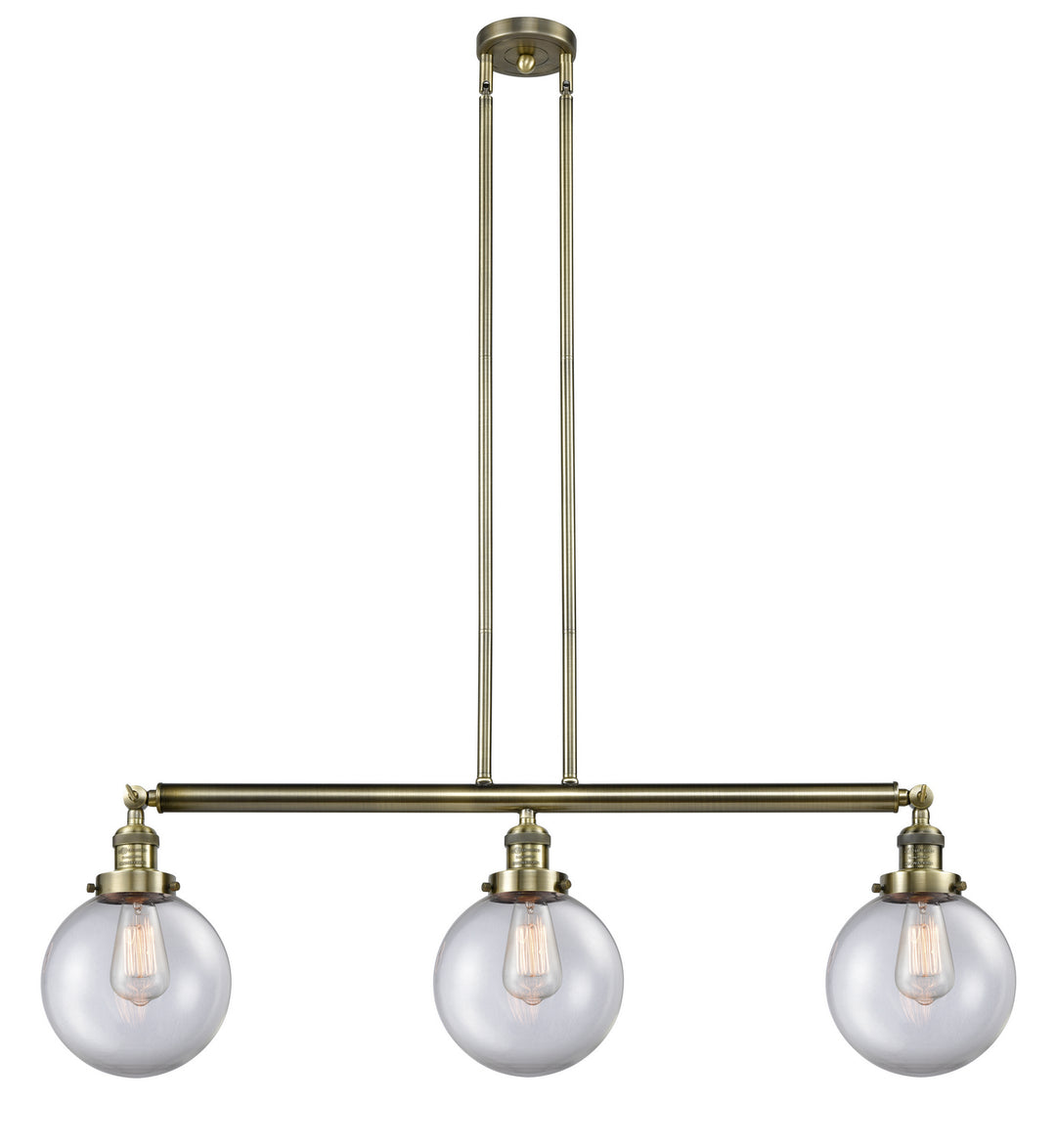 Innovations Franklin Restoration 213-AB-G202-8 Pendant Light - Antique Brass