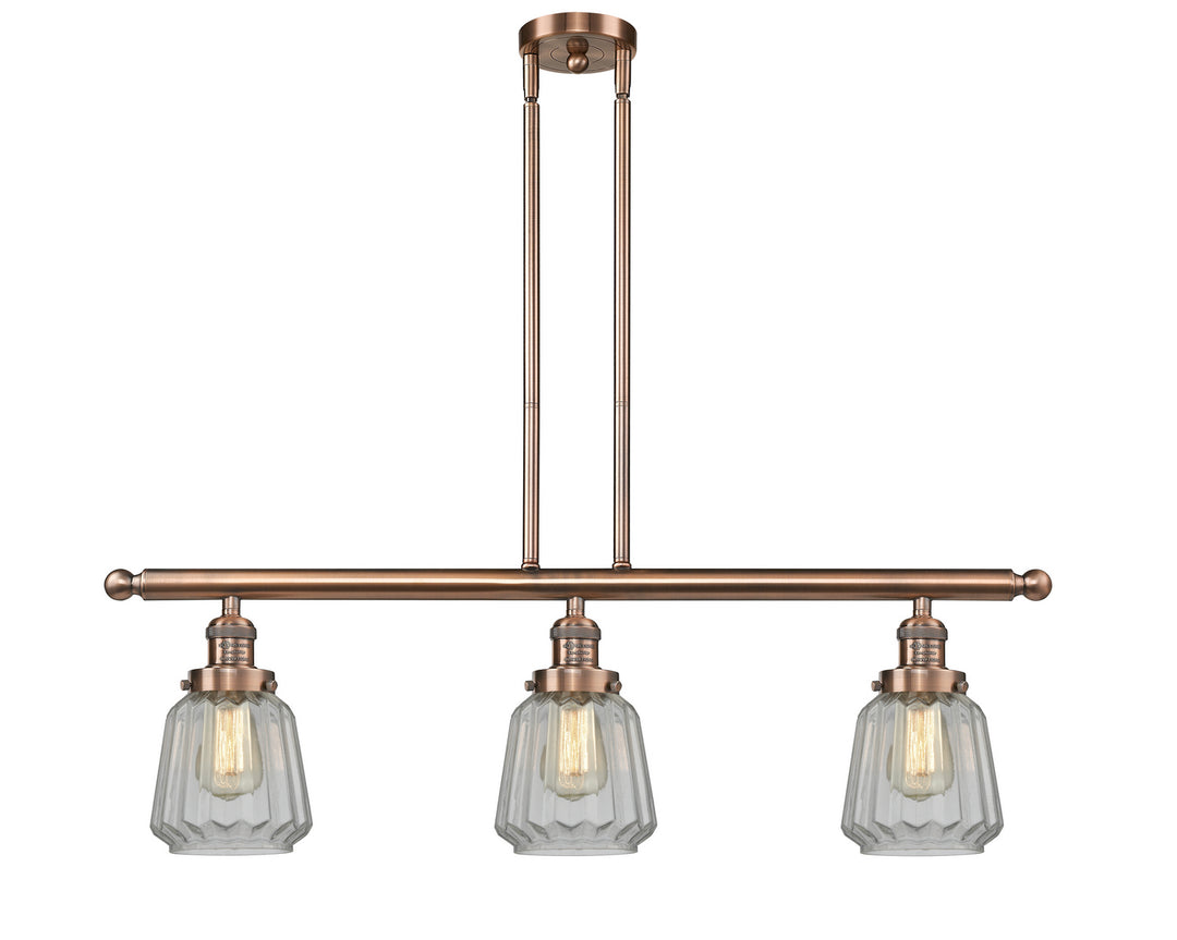 Innovations Franklin Restoration 213-AC-G142-LED Pendant Light - Antique Copper