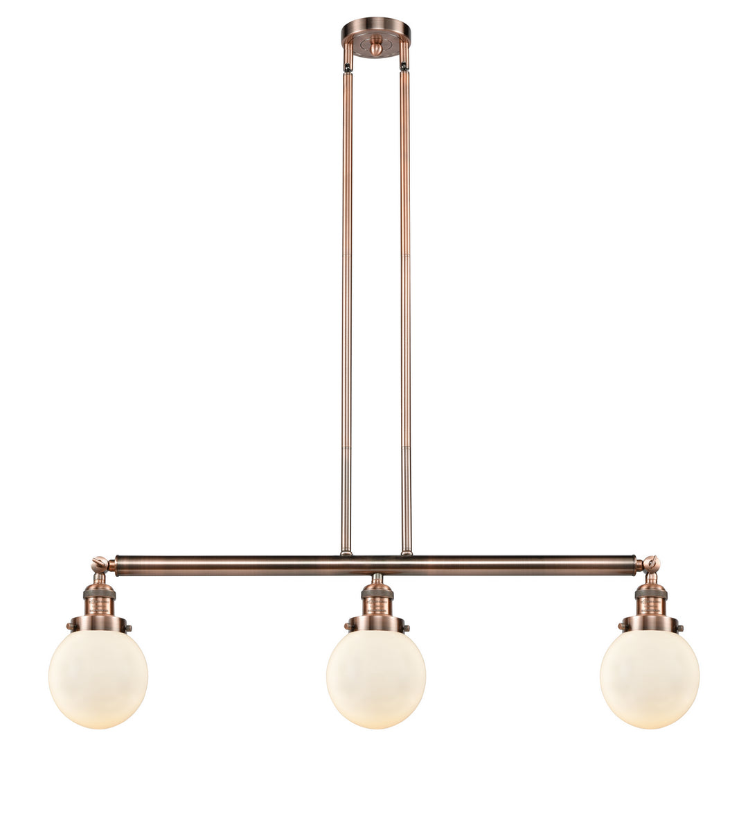 Innovations Franklin Restoration 213-AC-G201-6-LED Pendant Light - Antique Copper