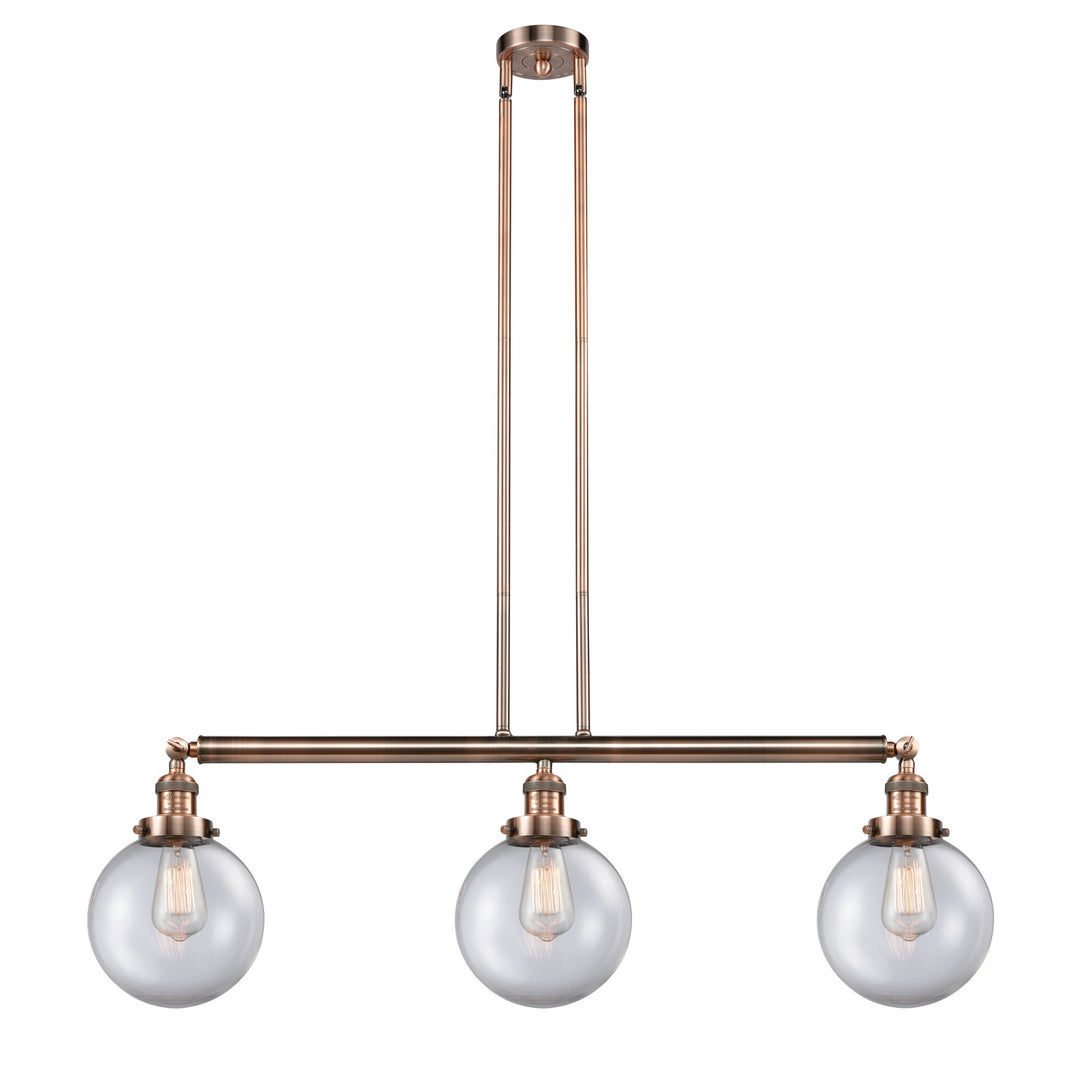 Innovations Franklin Restoration 213-AC-G202-8 Pendant Light - Antique Copper