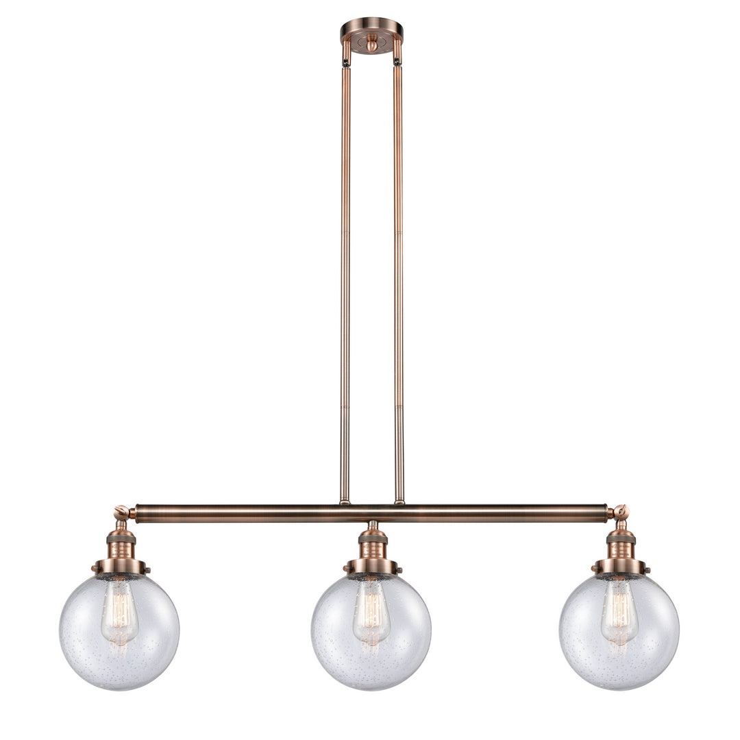 Innovations Franklin Restoration 213-AC-G204-8 Pendant Light - Antique Copper
