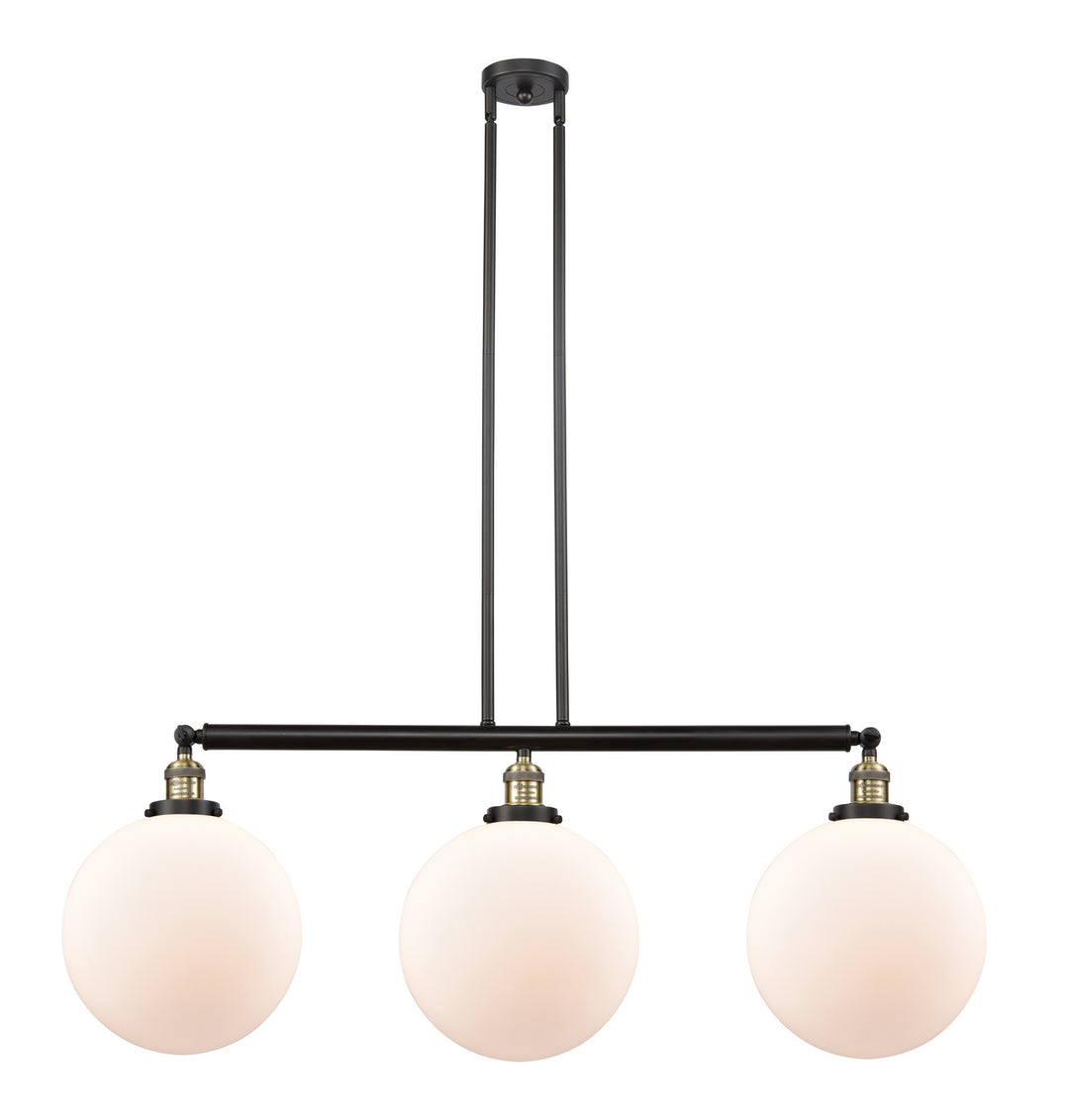 Innovations Franklin Restoration 213-BAB-G201-12 Pendant Light - Black Antique Brass