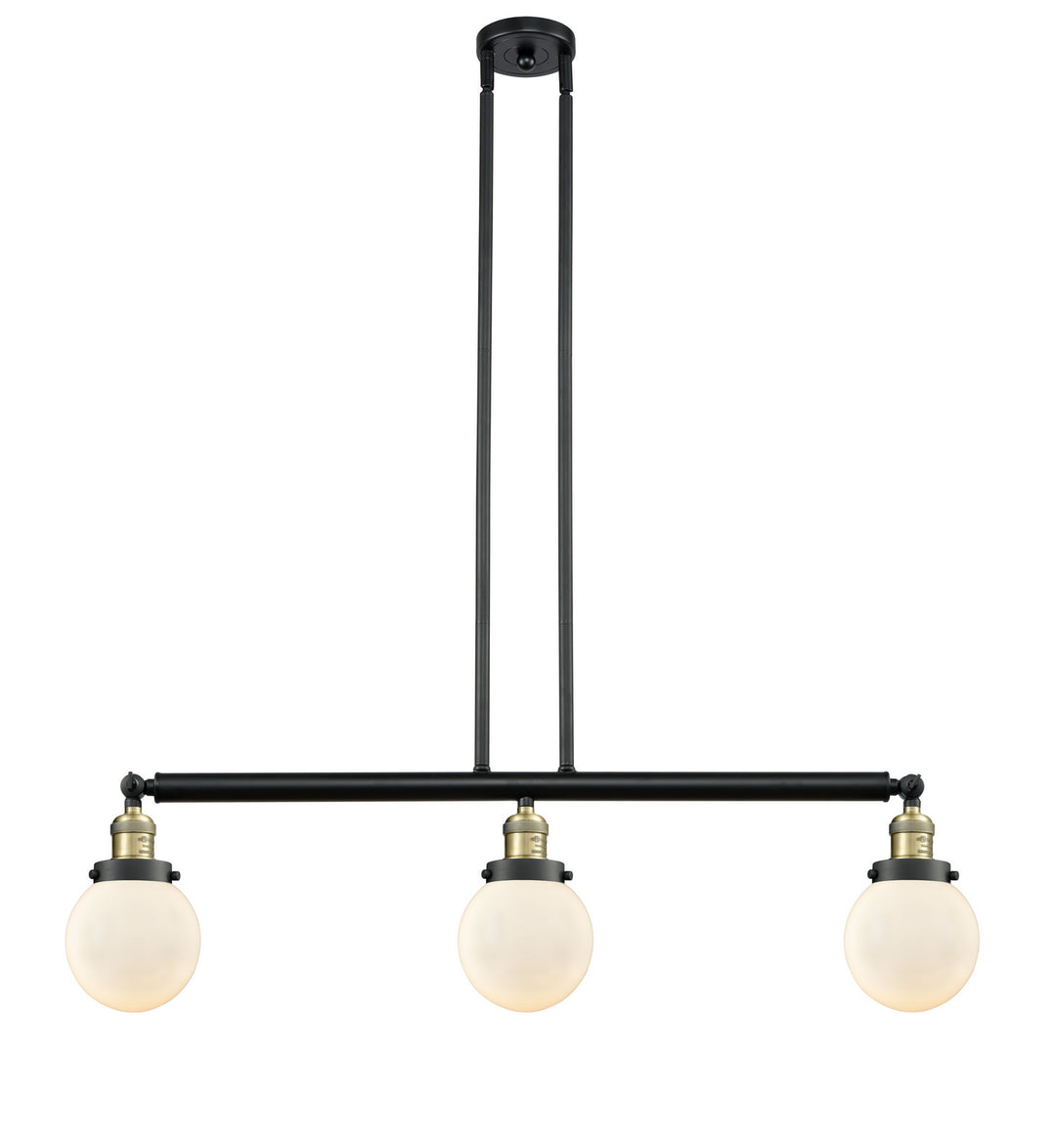 Innovations Franklin Restoration 213-BAB-G201-6-LED Pendant Light - Black Antique Brass