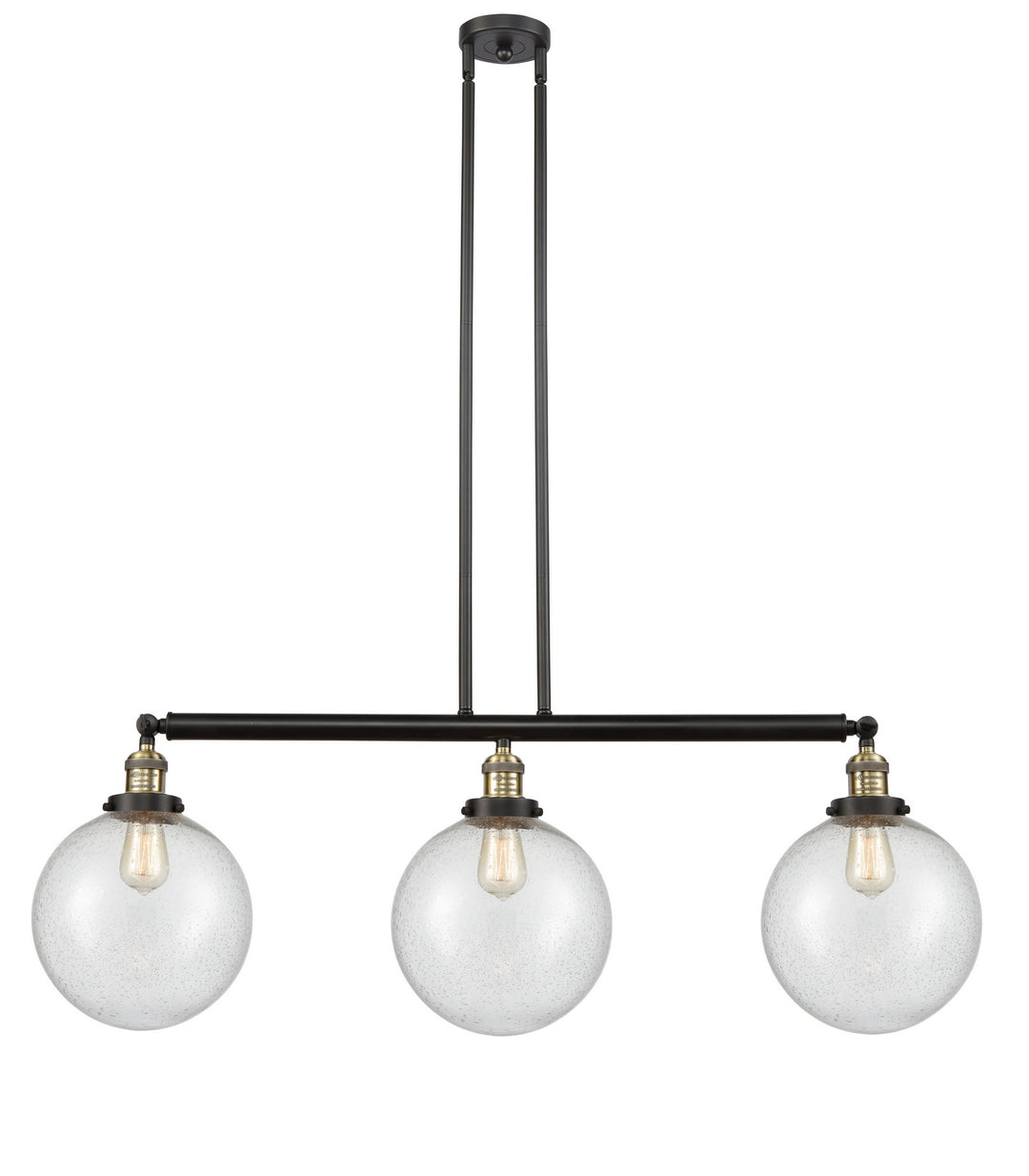 Innovations Franklin Restoration 213-BAB-G204-10 Pendant Light - Black Antique Brass