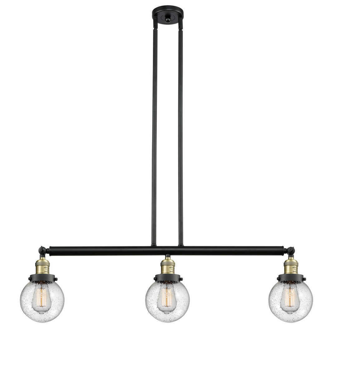 Innovations Franklin Restoration 213-BAB-G204-6-LED Pendant Light - Black Antique Brass