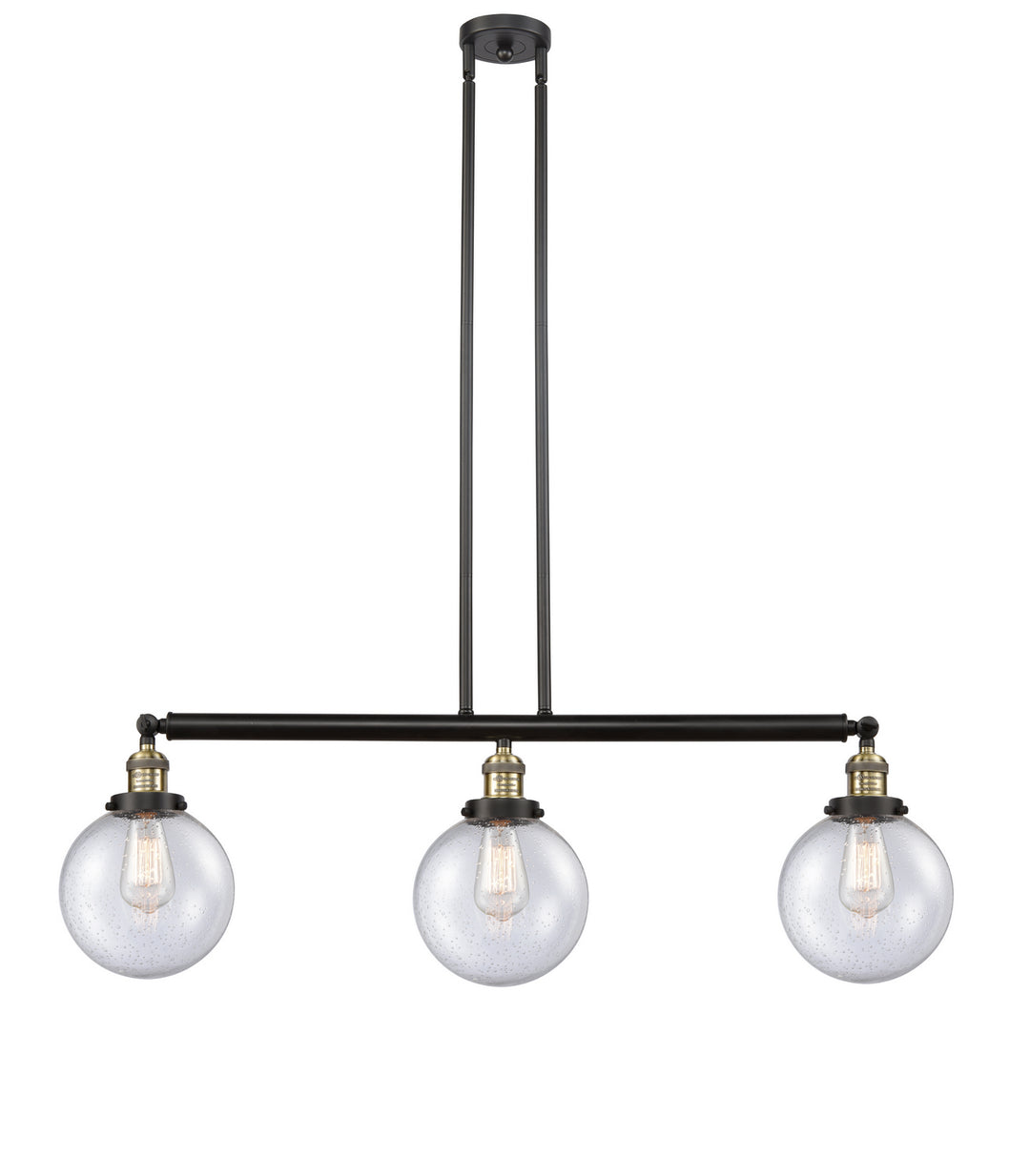 Innovations Franklin Restoration 213-BAB-G204-8 Pendant Light - Black Antique Brass