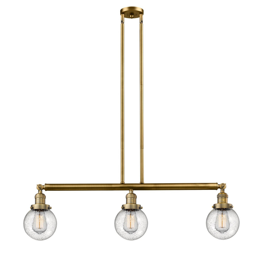 Innovations Franklin Restoration 213-BB-G204-6-LED Pendant Light - Brushed Brass