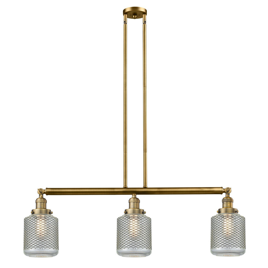 Innovations Franklin Restoration 213-BB-G262 Pendant Light - Brushed Brass