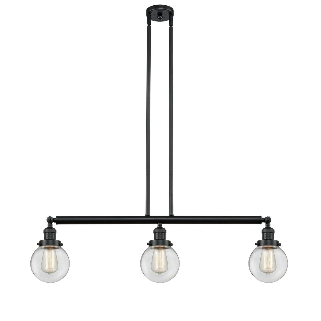Innovations Franklin Restoration 213-BK-G202-6-LED Pendant Light - Matte Black