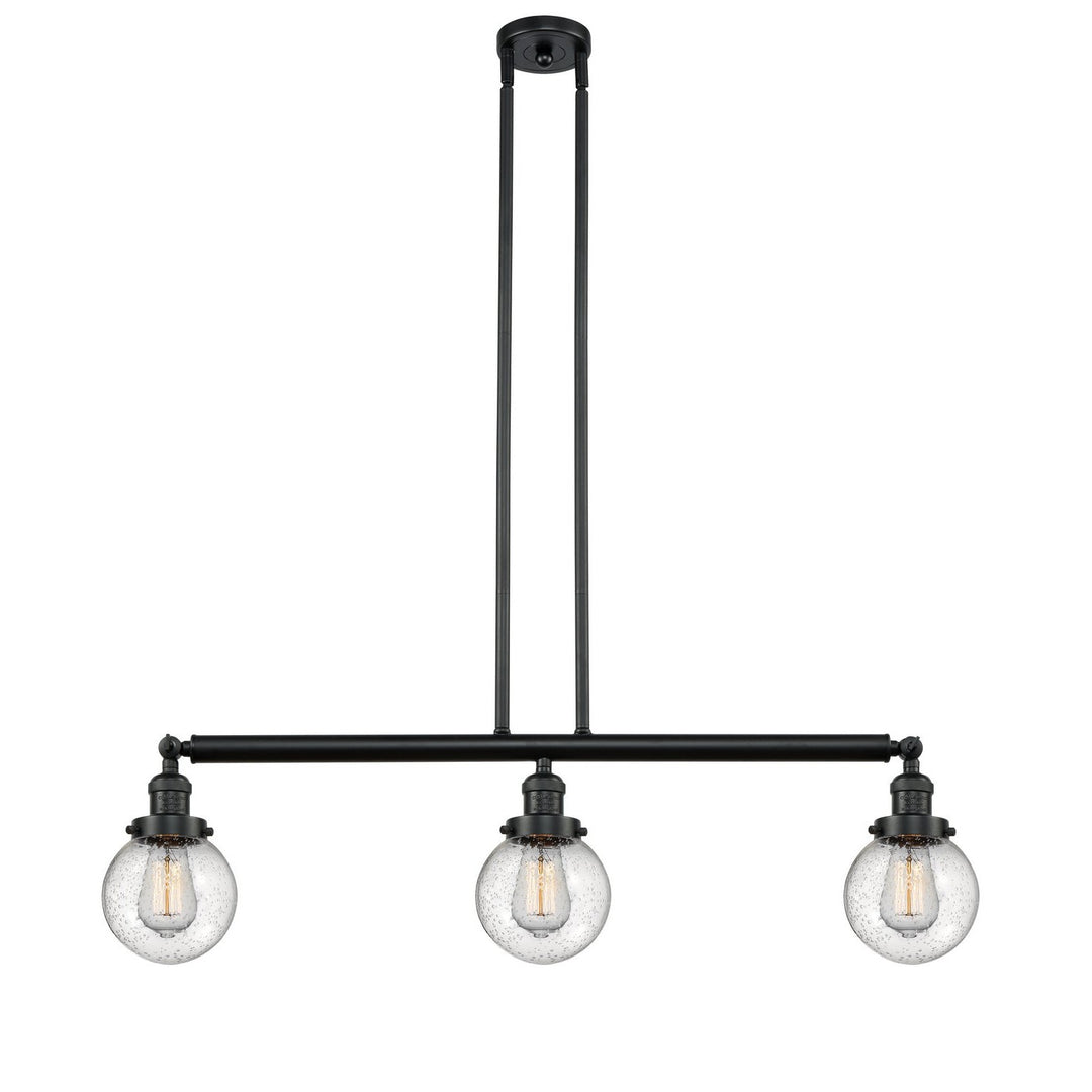 Innovations Franklin Restoration 213-BK-G204-6 Pendant Light - Matte Black