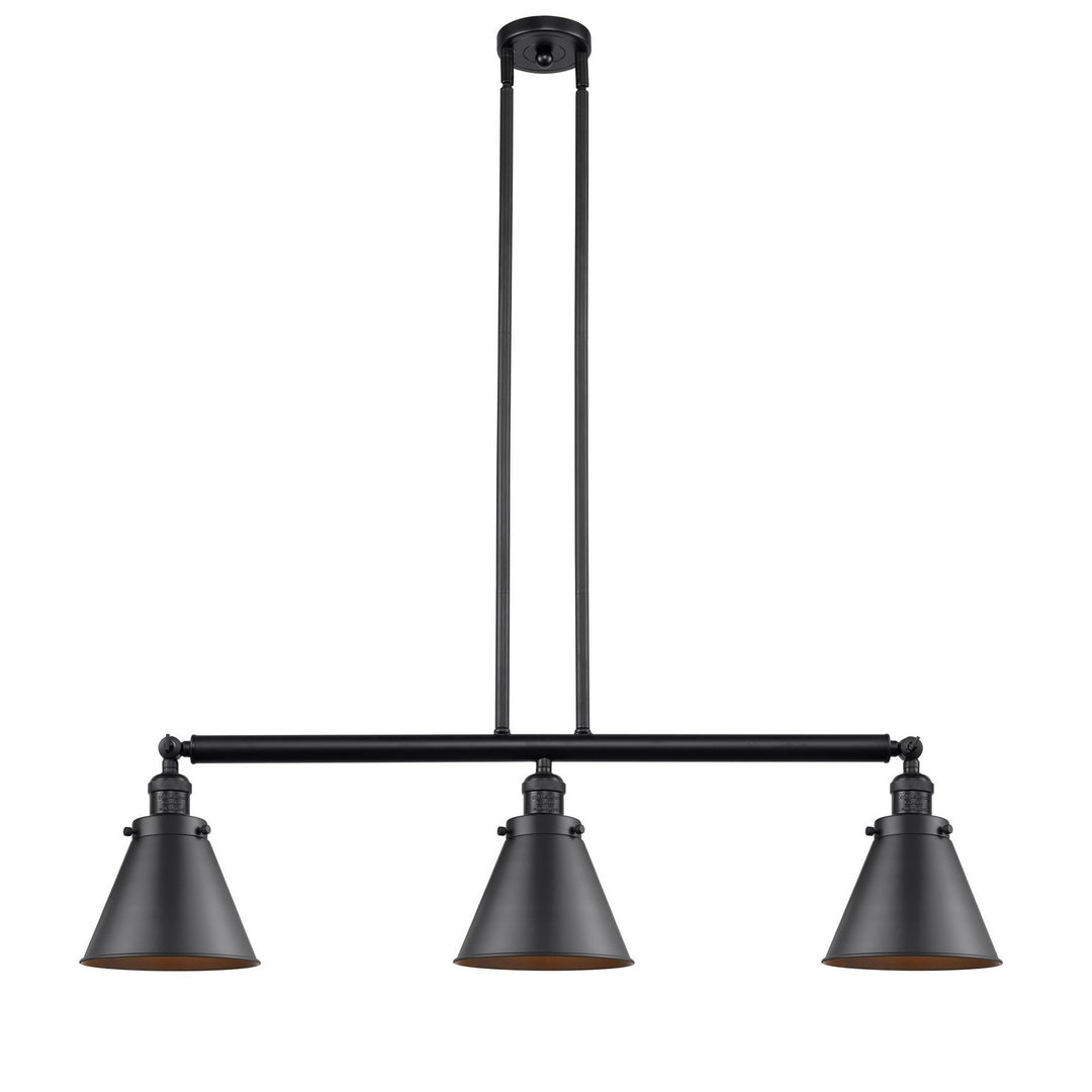 Innovations Franklin Restoration 213-BK-M13-BK Pendant Light - Matte Black