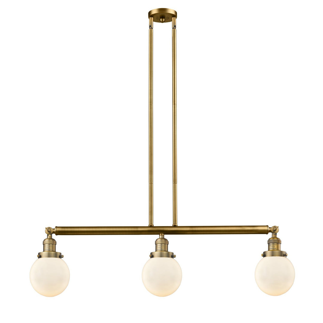 Innovations Franklin Restoration 213-BB-G201-6-LED Pendant Light - Brushed Brass