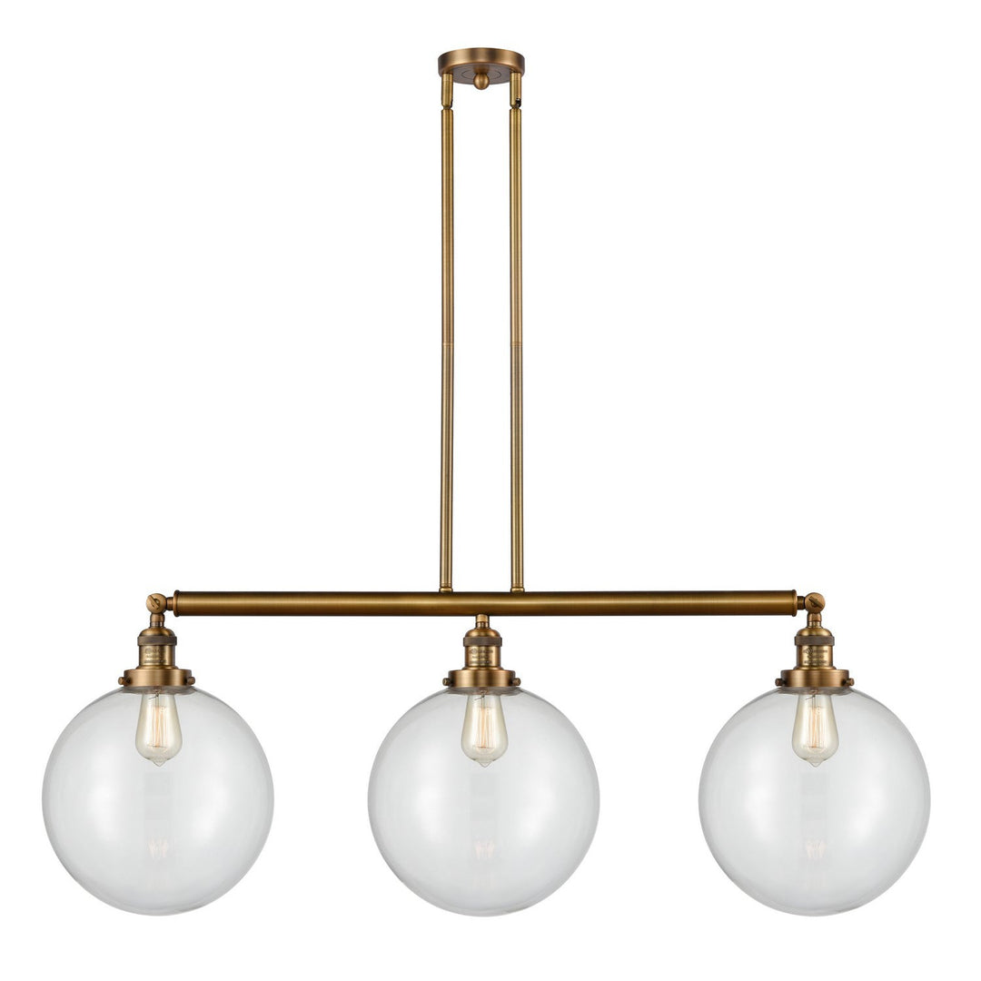 Innovations Franklin Restoration 213-BB-G202-12 Pendant Light - Brushed Brass