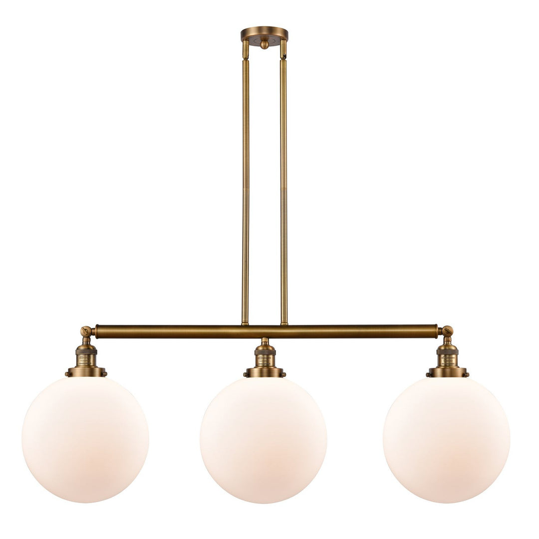 Innovations Franklin Restoration 213-BB-G201-12 Pendant Light - Brushed Brass