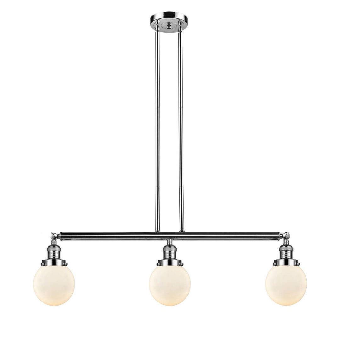 Innovations Franklin Restoration 213-PN-G201-6 Pendant Light - Polished Nickel