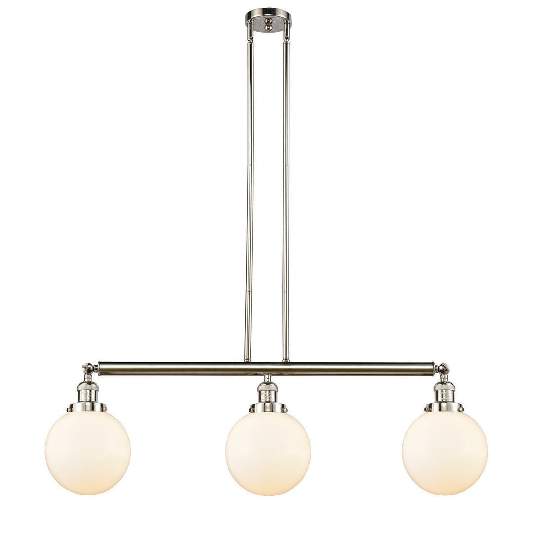 Innovations Franklin Restoration 213-PN-G201-8-LED Pendant Light - Polished Nickel