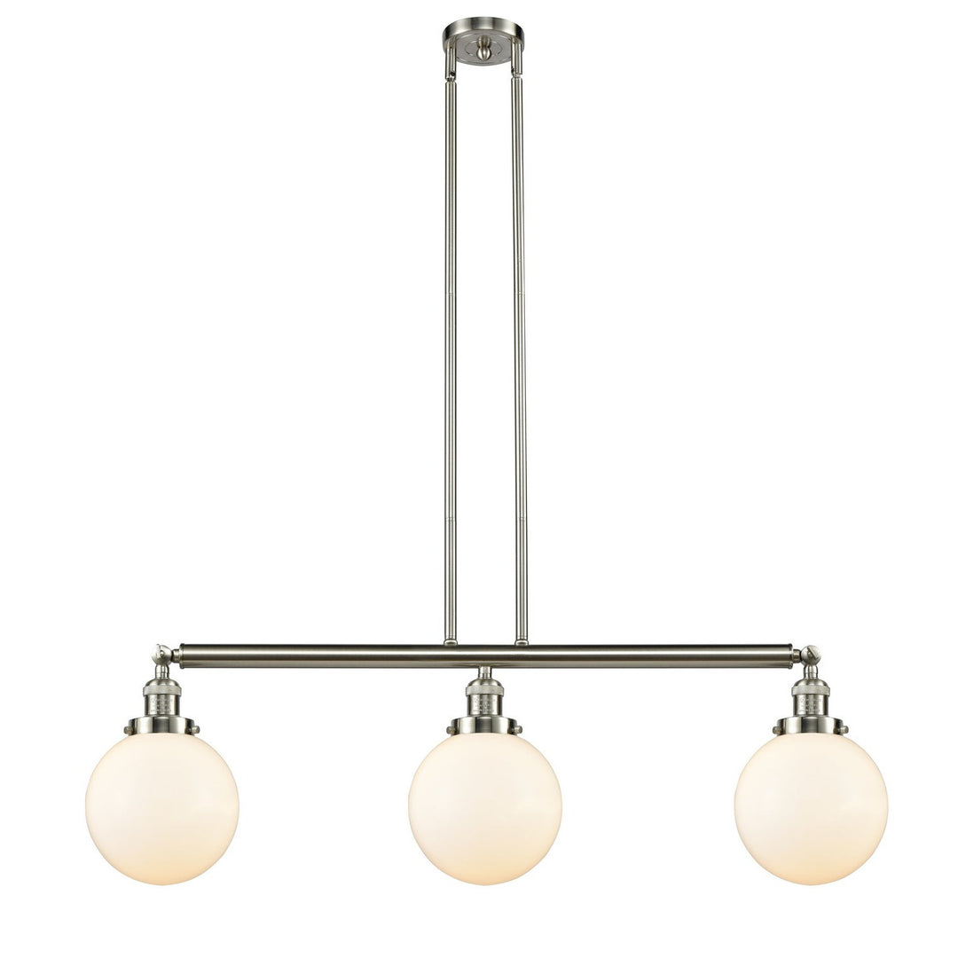 Innovations Franklin Restoration 213-SN-G201-8 Pendant Light - Brushed Satin Nickel
