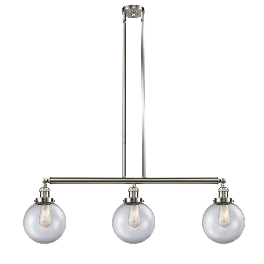 Innovations Franklin Restoration 213-SN-G202-8 Pendant Light - Brushed Satin Nickel