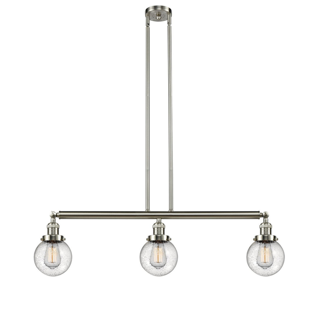 Innovations Franklin Restoration 213-SN-G204-6 Pendant Light - Brushed Satin Nickel