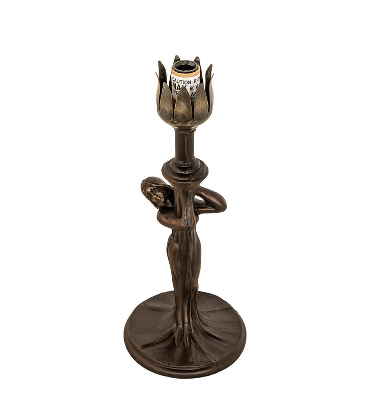 Meyda Tiffany Lighting 16166 Pond Lily One Light Table Base Utility Light Bronze / Dark