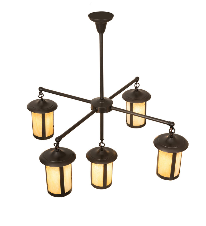 Meyda Tiffany Fulton 245693 Chandelier Light - Craftsman Brown