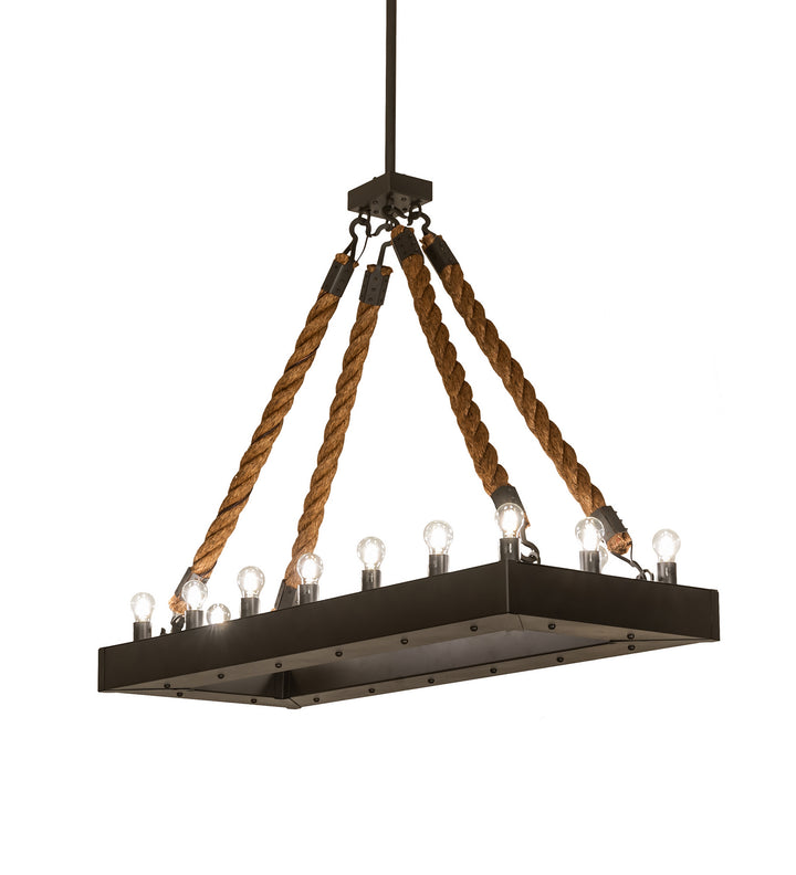 Meyda Tiffany Quadrato 247606 Pendant Light - Wrought Iron