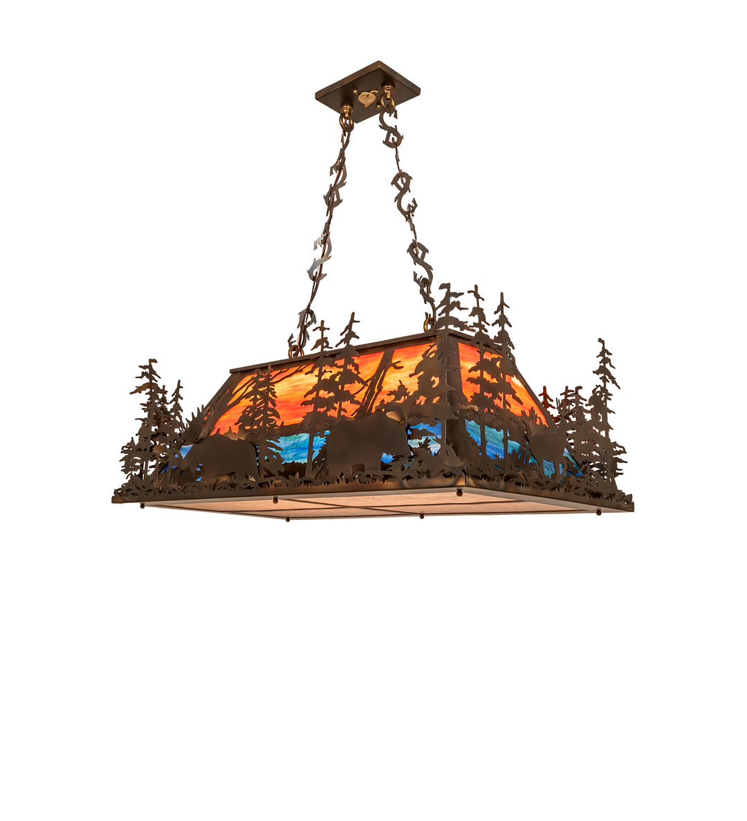 Meyda Tiffany Moose Through The Trees 247796 Pendant Light - Antique Copper, Burnished