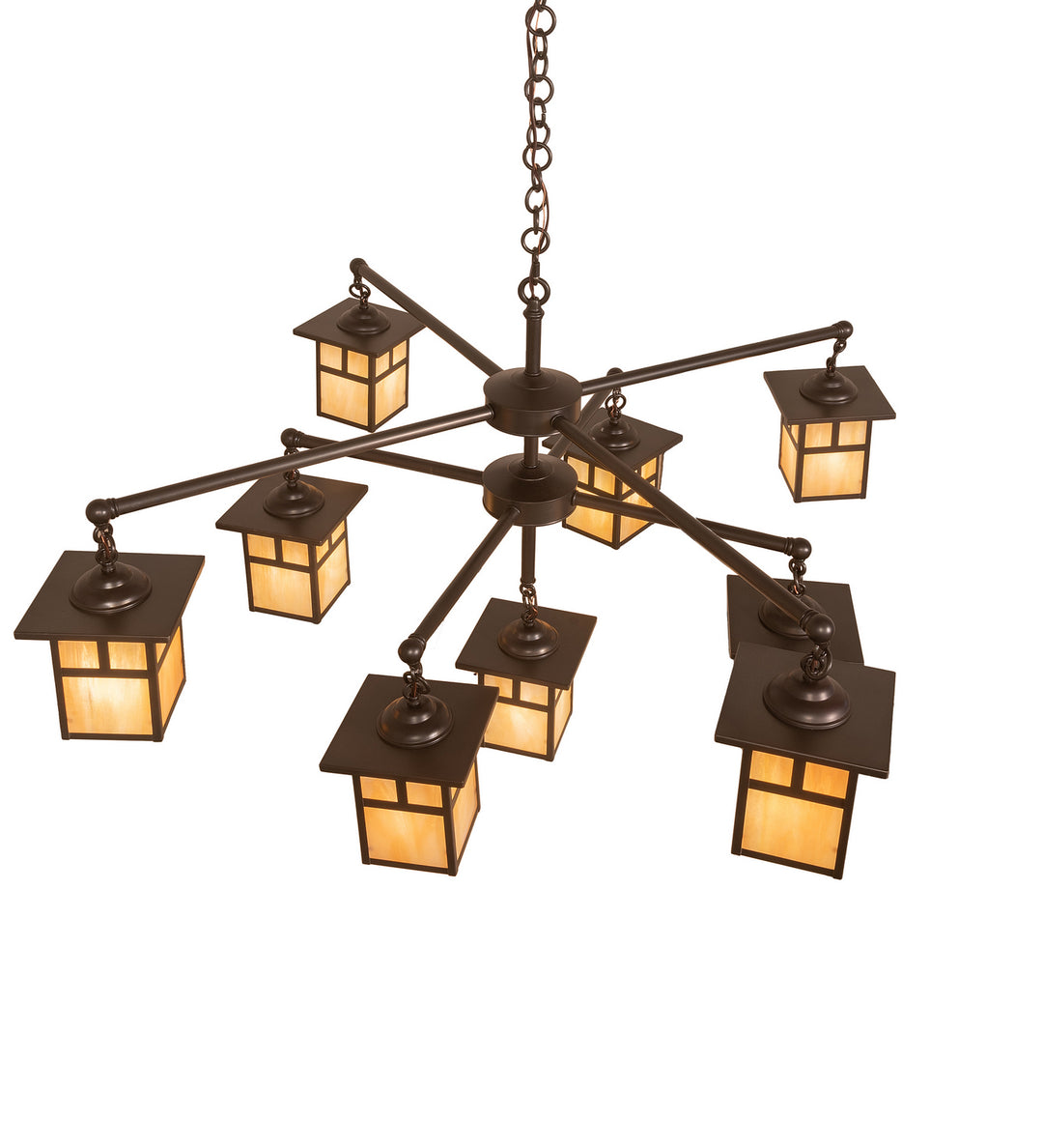 Meyda Tiffany Hyde Park 247801 Chandelier Light - Craftsman Brown