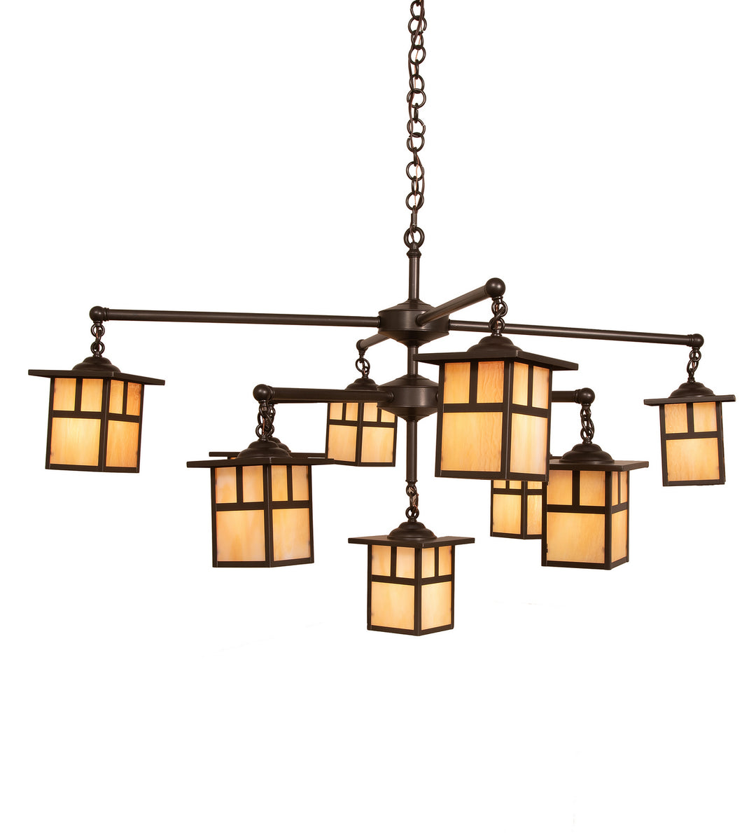 Meyda Tiffany Hyde Park 247801 Chandelier Light - Craftsman Brown