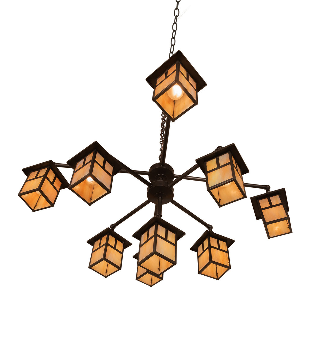 Meyda Tiffany Hyde Park 247801 Chandelier Light - Craftsman Brown