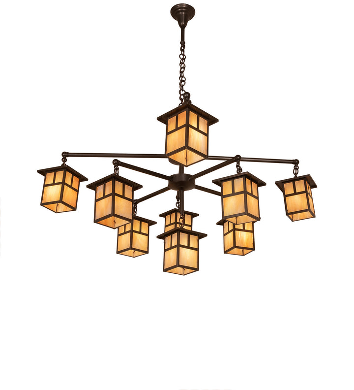 Meyda Tiffany Hyde Park 247801 Chandelier Light - Craftsman Brown