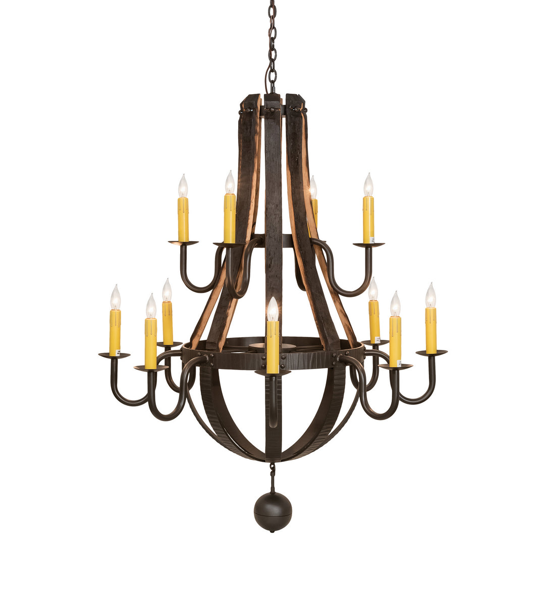 Meyda Tiffany Barrel Stave 247815 Chandelier Light - Wrought Iron