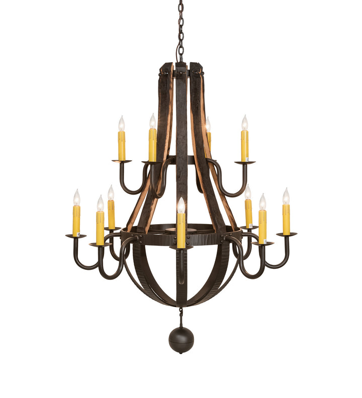 Meyda Tiffany Barrel Stave 247815 Chandelier Light - Wrought Iron
