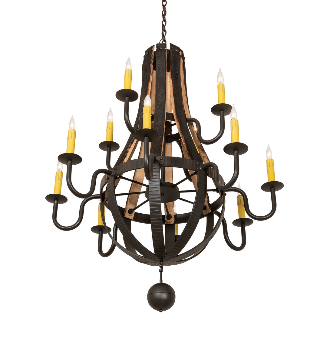 Meyda Tiffany Barrel Stave 247815 Chandelier Light - Wrought Iron