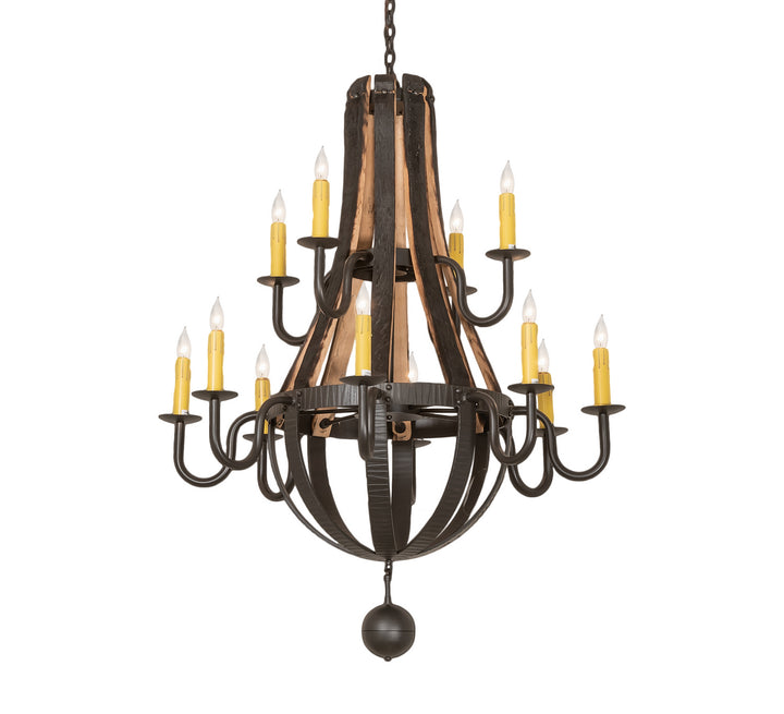 Meyda Tiffany Barrel Stave 247815 Chandelier Light - Wrought Iron