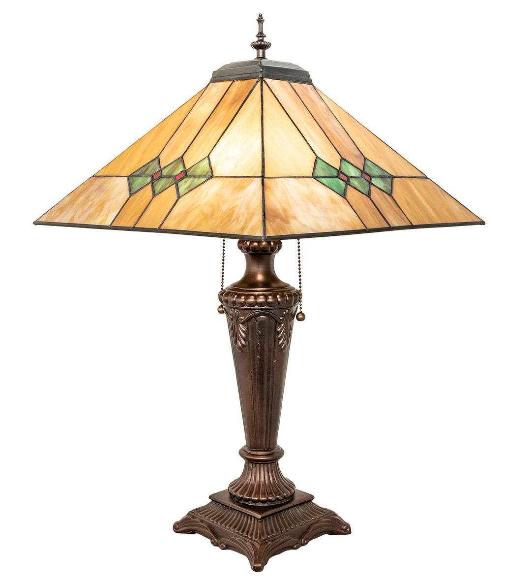 Meyda Tiffany Lighting 253025 Martini Mission Two Light Table Lamp Lamp Bronze / Dark
