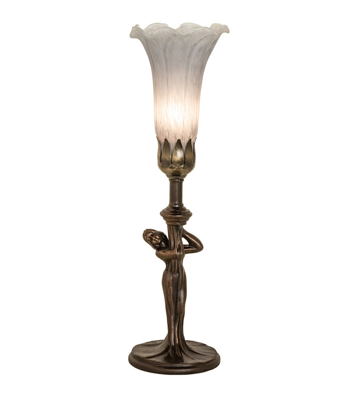 Meyda Tiffany Lighting 253423 Gray One Light Mini Lamp Lamp Bronze / Dark