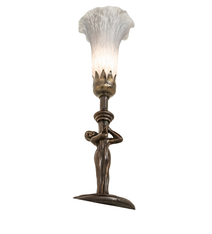 Meyda Tiffany Lighting 253423 Gray One Light Mini Lamp Lamp Bronze / Dark