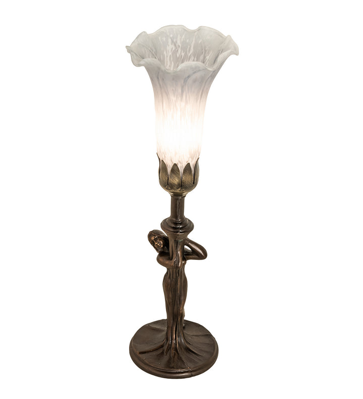 Meyda Tiffany Lighting 253423 Gray One Light Mini Lamp Lamp Bronze / Dark