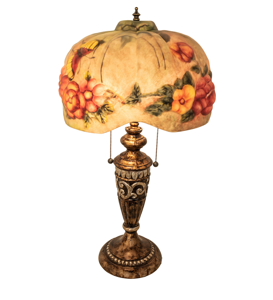 Meyda Tiffany Lighting 253493 Puffy Two Light Table Lamp Lamp Bronze / Dark