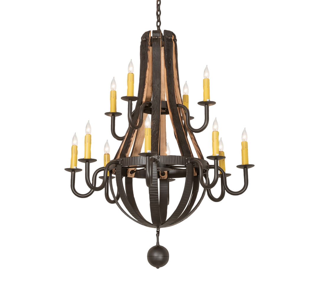 Meyda Tiffany Barrel Stave 253553 Chandelier Light - Wrought Iron