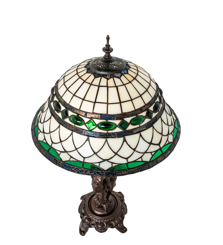 Meyda Tiffany Lighting 253641 Tiffany Roman Two Light Table Lamp Lamp Bronze / Dark