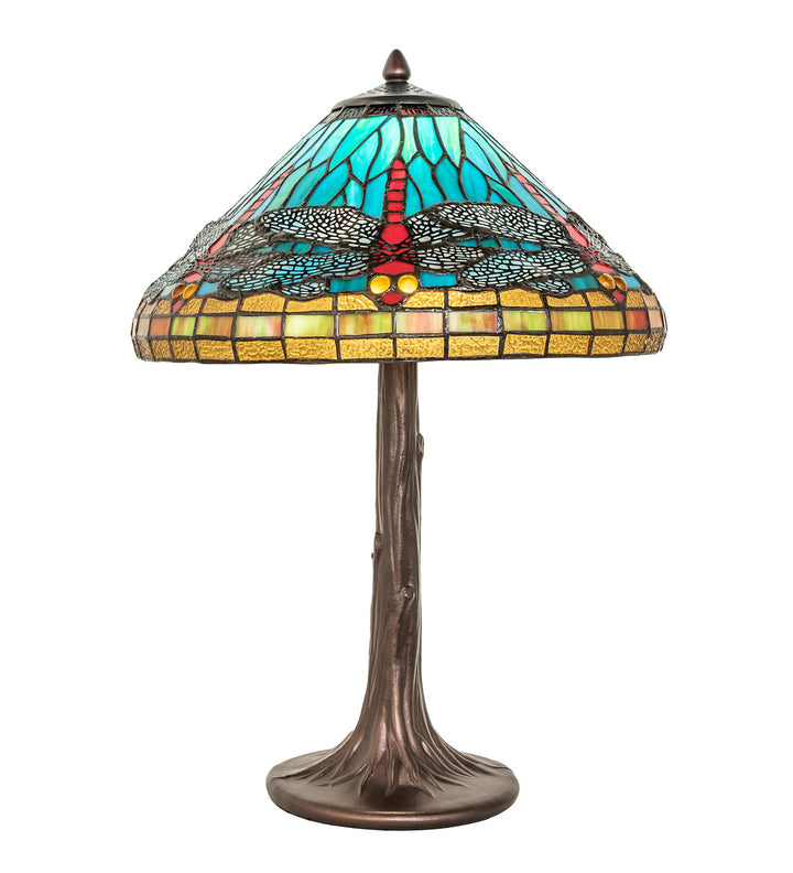 Meyda Tiffany Lighting 253822 Tiffany Dragonfly One Light Table Lamp Lamp Bronze / Dark