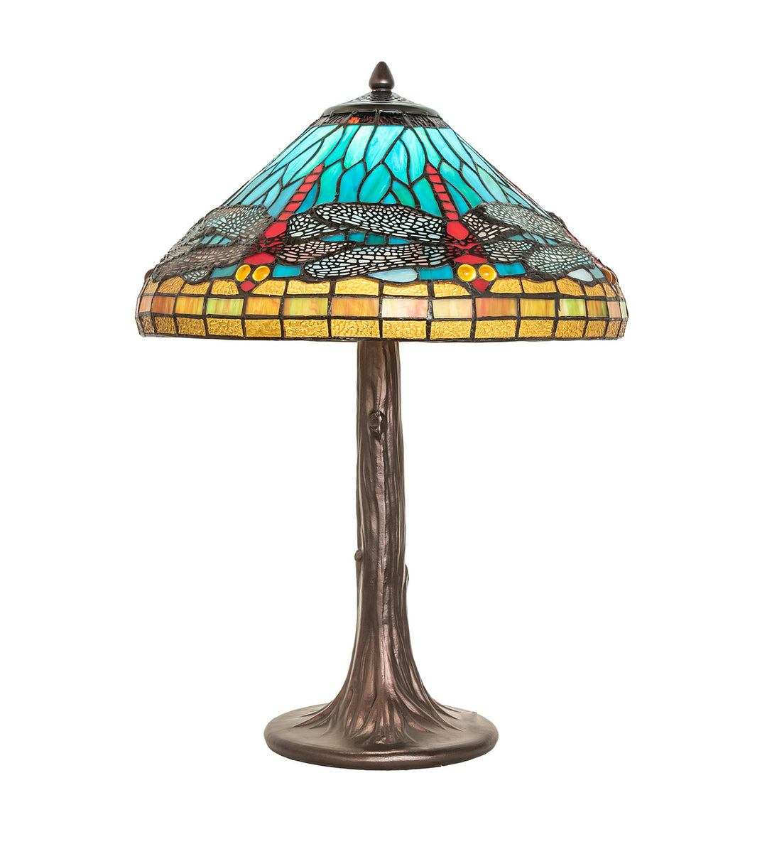 Meyda Tiffany Lighting 253822 Tiffany Dragonfly One Light Table Lamp Lamp Bronze / Dark