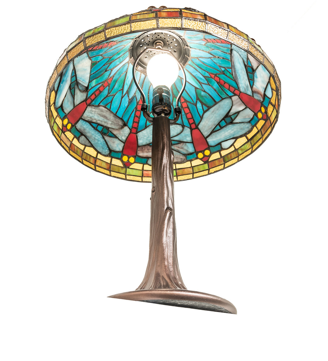 Meyda Tiffany Lighting 253822 Tiffany Dragonfly One Light Table Lamp Lamp Bronze / Dark
